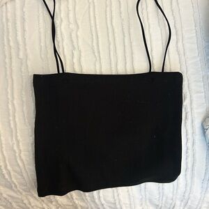 Black Ribbed Tube Top